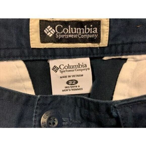 COLUMBIA SIZE 32 MENS BLUE HIKING SHORTS - Picture 3 of 3